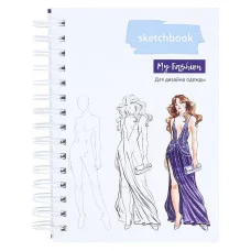 Скетчбук А5 Fashion Вечерний (7БЦ, гл лам, гребень, 60л, 160г) С60-4973