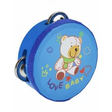 Деревянная игрушка. Бубен 10см в пакете И-2535