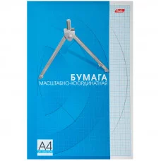 Бумага масштабно-координатная Hatber, А4 25л. на склейке Хатбер 164973