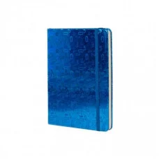 Записная книжка, А6, Alingar, 7БЦ, ПВХ голография на резинке, клетка, 96 л. Цифры синий AL9299