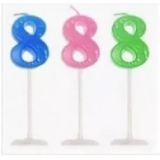 Свеча цифра "8", цв.асс 122916-8 /1 /50 /0 /2000 265401