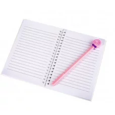 Подарочный блокнот в футляре, 13 см * 18 см, гребень, Alingar, ламинация, ручка, линия, 50 л., "Яркая бабочка", сиреневый AL10109/1