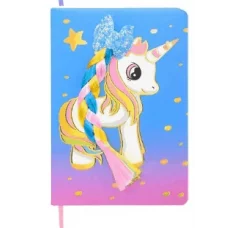 Блокнот-тетрадь: "ЕДИНОРОГ"; обложка-твёрдый переплёт с поролоном, матовый ламинат,цветная с рисунко МС-6922