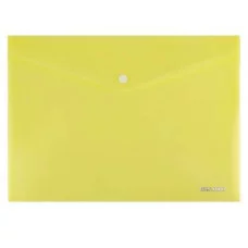 Папка-конверт на кнопке А4, 180мкм, желтый (ПК-3024) ПК-3024
