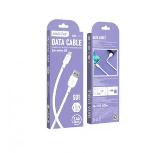 Кабель Smartbuy S01, USB - Type-C, 2,4A output, 1м, белый 384285