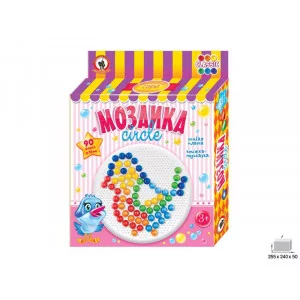 Мозаика Classic "Птичка" 90 эл, D 15 мм, Круглая плата 03920