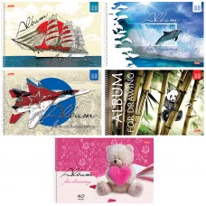 Альбом для рисования 40л А4 на спирали Hatber Ассорти Выпуск №2 перфорация отрыв Хатбер 267596