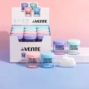 Точилка для карандашей "deVENTE. Pastel" 2 отверстия разных диаметров, с контейнером, пластмассовая, 8031501