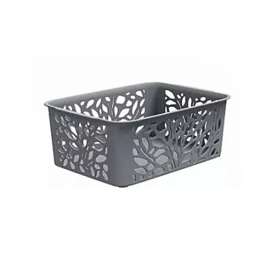КОРЗИНКА Leaves 4л 258*186*100мм, серый ХТ31114