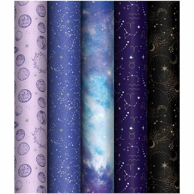 Упаковочная бумага 1шт глянц. 70*100см, MESHU "В глубинах космоса", 80г/м2 358117