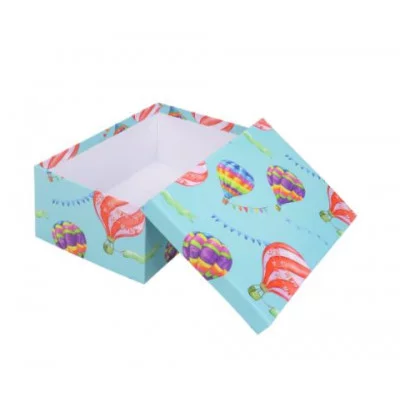 Коробка прямоугольная подарочная Полет шаров 21X15X8,5 см РазборКОР-7818