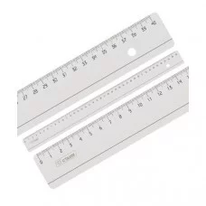 Линейка бесцветная, прозрачная, 40 см СТАММ C02587