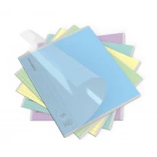 Тетрадь общая 1шт с пластиковой обложкой на скобе ErichKrause Классика CoverPrо ассорти, А5+, 96 листов, клетка 56394