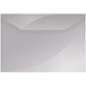 Пaпка-конверт на кнопке А4, 150мкм, прозрачная Спейс 162526