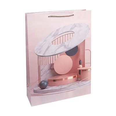 Пакет подарочный с матовой ламинацией 32,4х44,5х10,2 см (XL) Абстрактная композиция,157 г ППД-0127