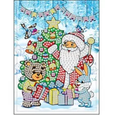 МОЗАЙКА МЯГКАЯ. формат А5. Дед мороз дарит подарки (Арт. М-1287)