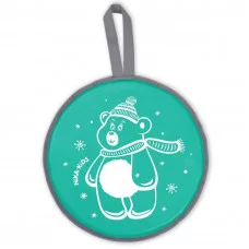 Игрушка. Ледянка с рисунком (с медвеженком зеленый) ЛР40/М2