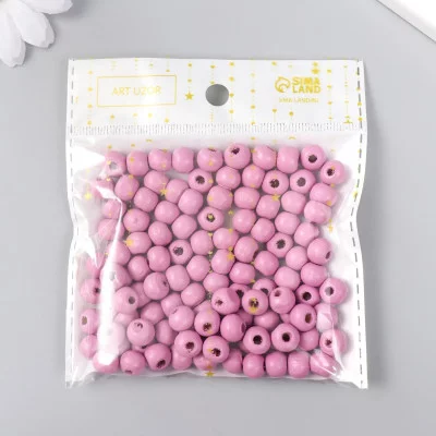 Бусины для творчества дерево "Сиреневая астра" d-0,8 см, набор 20 гр   9463313