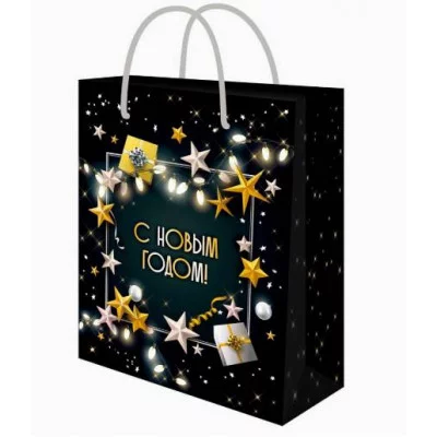 Dream cards Пакет подарочный с мат.лам. и тис.фол. 18х23х10 см (M) Звёзды 190г ППК-2302