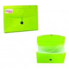 Папка-картотека на резинке и пуговице Sahand, A4, 328*235*30, 12 отделений, ассорти, матовая, "Diamond" 0574D