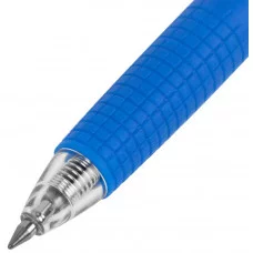 Ручка гелевая автоматическая с грипом BRAUBERG "GLA", СИНЯЯ, стандартный узел 0,5 мм, линия письма 0,35 мм, 144216