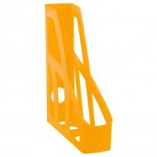 Лоток для бумаг вертикальный СТАММ "Лидер", желтый, ширина 75мм 372503