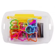 Пластилин в боксе ЮНЛАНДИЯ "ЮНЛАНДИК В ЗООПАРКЕ", 12 цветов, 130 г, скалка, стек, 7 формочек, 105863