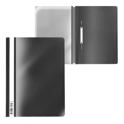 Папка-скоросшиватель пластиковая ErichKrause Fizzy Classic, A4, черный 50010