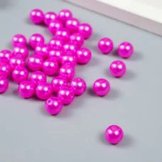 Бусины для творчества пластик "Розовая фуксия" набор 20 гр d=1 см   9294050