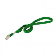 Шнурок для бейджа Alingar, 45 см, металл. клипса, зеленый 69246 AL6833