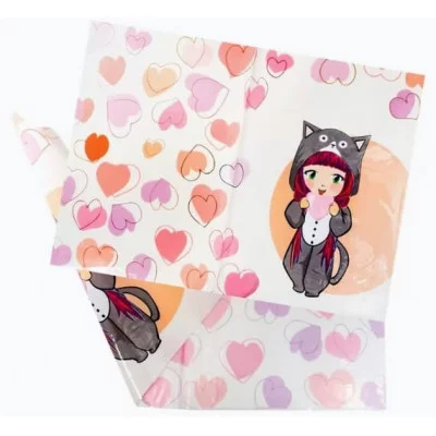 Клеенка для труда 35*50 ПВХ 140мкм "Девочка-кошка" 2303  /1 /20 /0 /200 2303