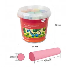 Мелки для асфальта Гамма "Мультики" цветные, 12шт., круглые, пластиковое ведро NEW 342045