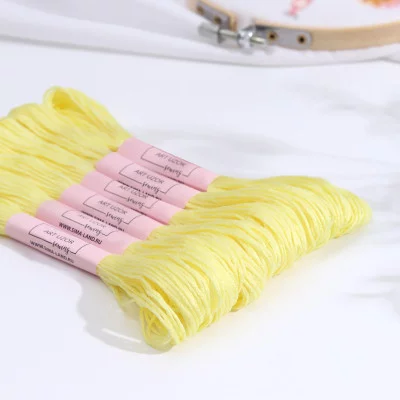 Нитки мулине 8±1м №445, цена за 1шт., ярко-жёлтый АУ 1361452