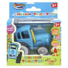 Фигурка СИНИЙ ТРАКТОР 6 cм, подвижные колеса, кор ИГРАЕМ ВМЕСТЕ 383446