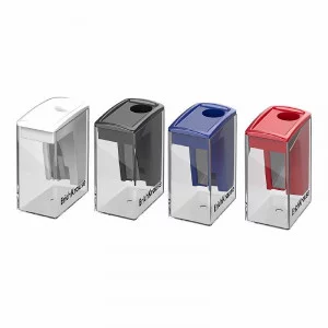 Точилка пластиковая ErichKrause City Mini Classic с контейнером ассорти, 1шт 60018