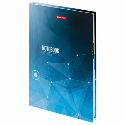 Блокнот БОЛЬШОЙ ФОРМАТ 215х295 мм А4, 128 л. твердый, клетка, блок 4 цвета, BRAUBERG, Бизнес 111593