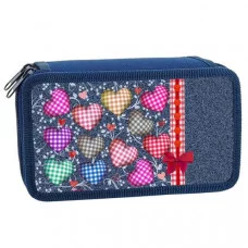 ПКТ 11-20 Сердечки на джинсе-пенал п/э 2-отдел. 190х110