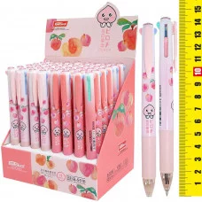 Ручка многоцветка "Персик", 4 цвета, рез.грип, 0,5мм, цв.корп. в ассорти 6144 (5518) Josef Otten 321188