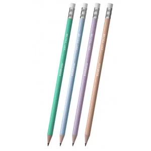 Чернографитный карандаш пластиковый ErichKrause JOY® Pastel Bloom, круглый, с ластиком, HB  60704