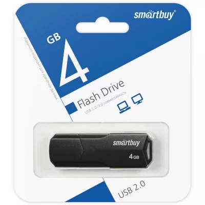 USB флеш накопитель 4Gb SmartBuy CLUE Black 4690626081628