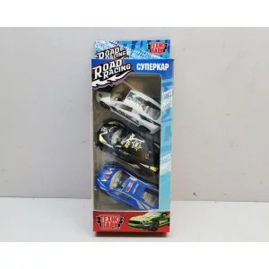 Машина пластик ROAD RACING набор СУПЕРКАР 7 см, 3 шт, в ассорт Технопарк 382353