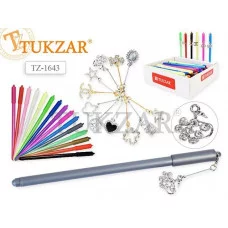 Ручка шариковая с подвеской МИКС 3 в стакане, Цвет чернил: синий, цвета корпуса ассортименте. Прои