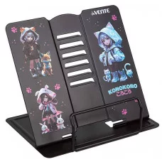 Подставка для учебников и книг "Korokoro" 20x19 см, металлическая окрашенная, вес 430 г, с противоскользящими ножками, с полноцветным рисунком, в пластиковом пакете с европодвесом 8063500