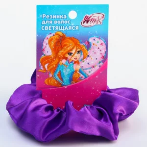 Светящаяся резинка для волос, фиолетовая, WINX 6259400