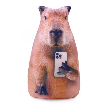 Игрушка антистресс "Капибара с телефоном" 30см. МТ30022
