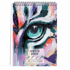 Скетчбук А5 40л "Взгляд тигра" КанцЭксмо ТС5405322