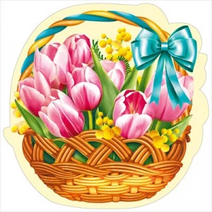 Украшение Весенняя корзина-Первоцветы 079518 079.518