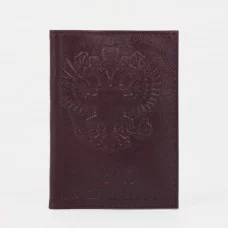 Обложка д/автодок, 9,5*0,3*13,5, нат.мебельная, "Герб 3D", бургунди 5618818