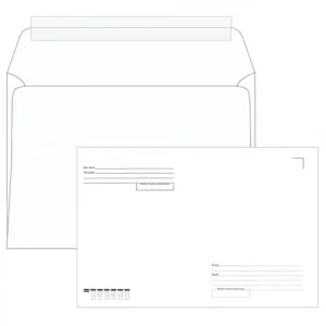 Конверт C4, 1 шт, Ряжская печатная фабрика, 229*324мм, с подсказом, б/окна, отр. лента 078655