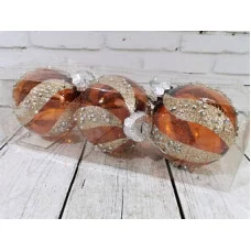 Набор шариков расписных "под стекло", 3 шт. 8см., арт.O0416-26 (8\2063) 8\2067